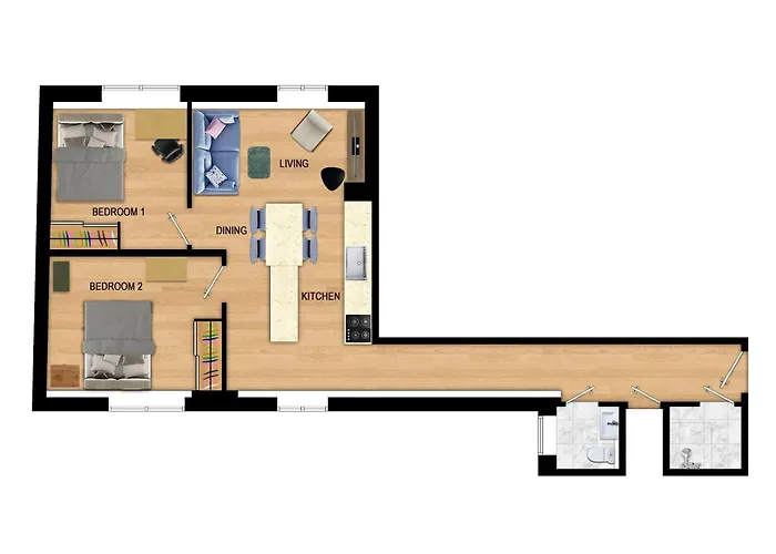 Modern - Work Friendly - Quiet Area Апартаменты